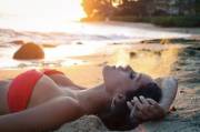 Smoking a blunt on the beach