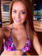 Redhead in bikini