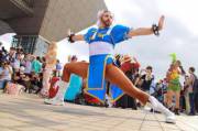 Ladybeard cosplays Chun-Li