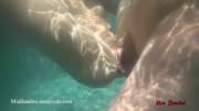 Underwater anal creampie