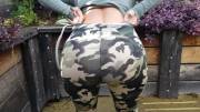 Out door butt reveal in my camo leggings xx 54yo [F] (OC)