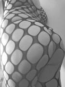 Bubble butt in fishnets