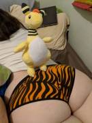 I love how my GF's butt looks in these undies. I guess Ampharos likes it too 