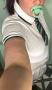 Daddy got my [F]irst onsie outfit!
