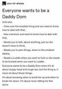 Everyone wants to be a Daddy until..