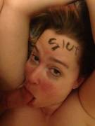 Blowjob slut (x-post r/BodyWriting)