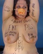 Fat ugly pig