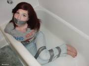 In the bathtub