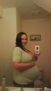 Pregnant with growing boobs