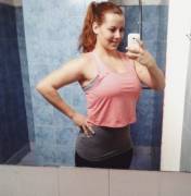 I swear she’s working out to make her tits bigger and it’s working