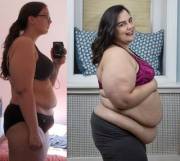 Ruby gained a lot of weight