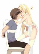 All he could see if only for that blindfold