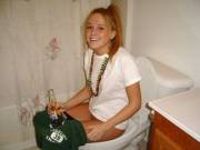 Fighting Irish on the toilet.