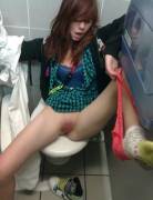 Drunk looking Girl, with Legs Open