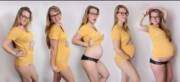 Her journey to Motherhood, carrying her baby.