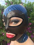 Kinky latex hood
