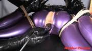 Sliding an inflatable rubber dildo in Lucy’s tight pussy