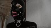 Rubbing her pussy while she's in tight bondage and gagged
