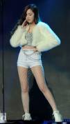 Jessica Jung in fishnet stockings