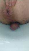 Fisting myself with my useless clit locked up