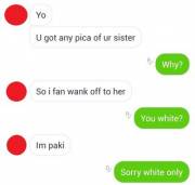 Sorry white only