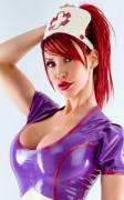 Bianca Beauchamp in her purple uniform