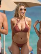 Charlotte Mckinney in the beach