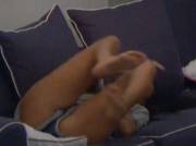 8/6 1122am CAM 4 Sis rolling on the couch, upshorts