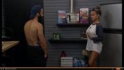 Jessica white shirt no bra