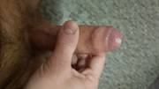 Cum covered cock thanks to a fellow redditor with a great cock