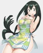 Asui Tsuyu in an apron (mechamania)[Boku no Hero Academia]