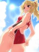 Red swimsuit [Yoshi Tama]