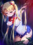 Usagi caught by tentacles (露田)