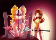 Daisy doms Peach &amp; Rosalina (x-post /r/NSFWTiedTogether)