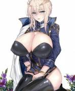 A very busty Artoria (misaka12003)