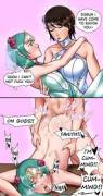 Tanith and Sigrun on their honeymoon