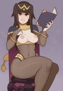 Tharja enjoying a good book [SplashBrush]