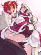 Hinoka pleasuring herself on a pegasus [Boris]