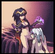 Tharja hexing F!Robin pixel animation