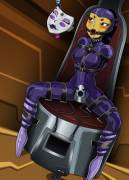 Blackfire captured and sentenced to wear a China Doll Mask (ReMaker)