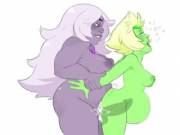 Amethyst filling up Peridot [X-Post from /r/stevenuniversensfw]