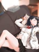Rikka sleeping on the couch [SSSS.Gridman]
