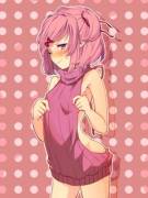 Natsuki in the Virgin Killer Sweater