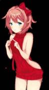 Sayori in the Virgin Killer Sweater [Yuridere]