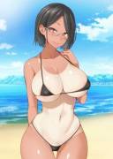 Miyako at the beach