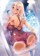 Up against glass