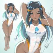 Nessa showing off [pokemon]