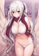 Scarf+swimsuit combo