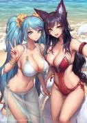 Sona &amp; Ahri at the beach (OOPARTZ)