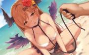 Pet demon at the beach